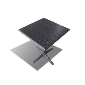 Berlin cafbord 70 x 70 cm sort UV-beskyttet nonwood. Kan st ude ret rundt