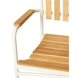 Cafest i silver teak og aluminium :66cm - vlg stolens farve Model: Mondena/eva 