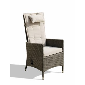Dallas Havestol med gaslift brun UV-beskyttet polyrattan