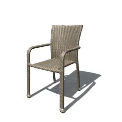 Hadsund Stapelstol i Lux Alu och Polyrattan 