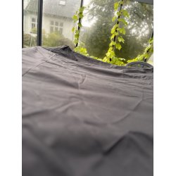 100% Vandtt overtrk sort til bord + 4-6 stole i UV-beskyttet polyester - 155x120x84 cm