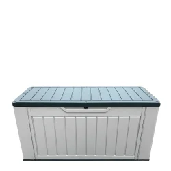 Praktisk og rummelig hyndeboks 100% vandt�t - i gr� plast med 600 liter kapacitet - 150�72�70 cm - Vejrbestandig og vedligeholdelsesvenlig