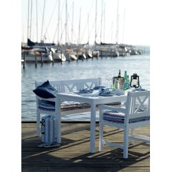 Kronborg Havebnk - 3 pers. 150 cm. Fremstillet i hjglans hvid mahogni tr.