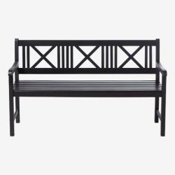 Rosenborg Trdgrdsbnk - 3 pers. Tillverkad i matt svartmlad mahogny.