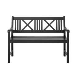 Rosenborg b�nk mattsvart 2-personer L:120 cm. Tillverkad i matt svartm�lad mahogny.