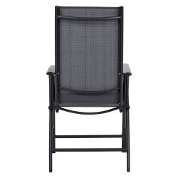 Underhllsfritt set, stolar med 4 lgen och trdgrdsbord - Svart