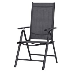 Underhllsfritt set, stolar med 4 lgen och trdgrdsbord - Svart