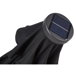 Stor rund parasol med HELE PAKKEN! 3m, LED-lys, krank og tilt - vlg farve! Model: Felix