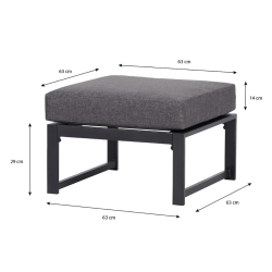 Lima loungeskammel - Mulighed for at koble til sofa!