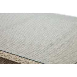 Elisa sofast med hjde indstillelig bord, sofa og 2 stole. Natur polyratttan