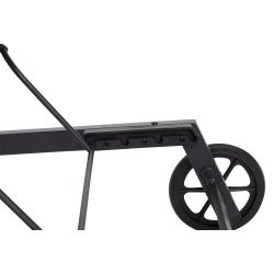 Vedligeholdelsesfri solseng i sort textilen med hjul  - Model: Anna