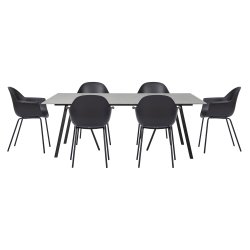 Elegant Verenia havembelst - Inkl 6 stole &amp; 1 bord - Ingen vedligeholdelse!