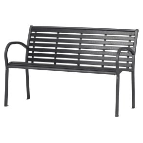 Elegant haveb�nk 2 personers.  M�l: 124X60 x 58 cm - Sort UV-beskyttet polywood