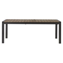 Familie k�mpe udtr�ks Havebord 205/275X100CM. Gr�-brunt og vedligeholdelsesfrit.