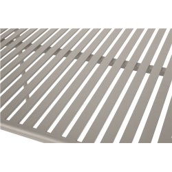 Trdgrdsbord i aluminium med lameller. Frg: Flintgr - Modell: Stella - 150x90 cm