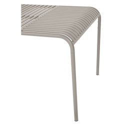 Trdgrdsbord i aluminium med lameller. Frg: Flintgr - Modell: Stella - 150x90 cm