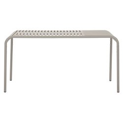 Trdgrdsbord i aluminium med lameller. Frg: Flintgr - Modell: Stella - 150x90 cm