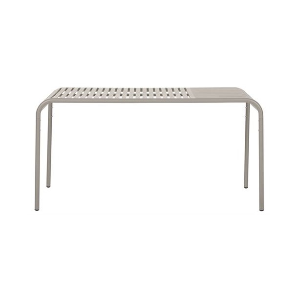 Aluminium havebord med lameller. Farve: Flint gr  - Model: Stella - 150x90 cm