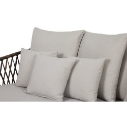 3 personers loungesofa i aluminium inklusiv hynder  og 7 puder ( 3 store + 4 sm) - Model Havana