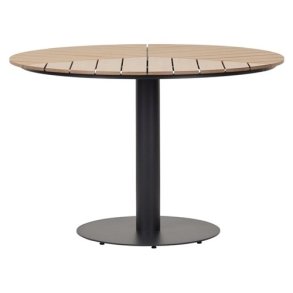 Rundt havebord i nonwood med metalfod - Model: Hector - 113cm