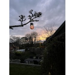 St  3 kulrte solcelledrevende LED havelamper - Ml: 6x9 cm