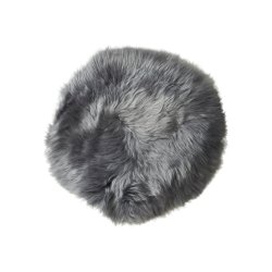 Sittdyna i kta lammskinn rund storlek Diamter 37 cm. - vlj frg