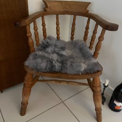 Stolsits i kta lammskinn - str. 40x40 cm - vlj frg