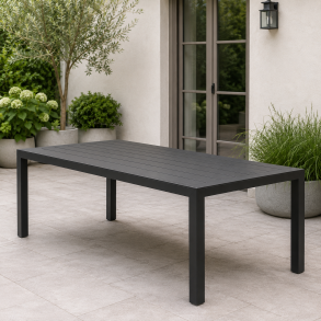 Stilrent Melina havem�bels�t - Vedligeholdelsesfrit haves�t med spisebord og 6 justerbare havestole