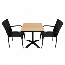 Pisa caf�set - underh�llsfri teaklook - v�lj f�rg p� stolen