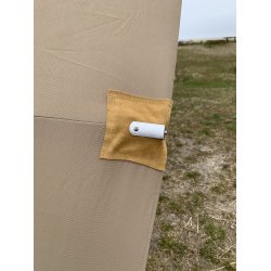 Luxparasoll fyrkantigt Str. 3x3M. Vlj frg - Vattentt + Dug har UV30+ solskydd. Modell: Milano