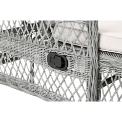 MODEL: VILA - solseng Komfortabel INKL. lux. all-weather hynde og justerbar ryg - B:73 cm x D:195 cm x H:54 cm 