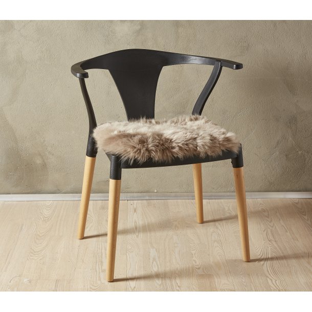  Stolesde i gte lammeskind - str. 40x40 cm. - vlg farve Mocca