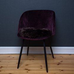 Sittdyna i kta lammskinn rund storlek Diamter 37 cm. - vlj frg