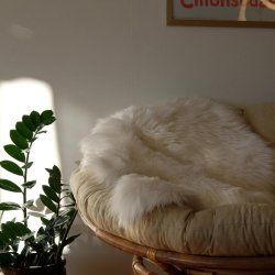 Lammskinn Akryl Sittdyna - 60 x 90 cm - vlj frg