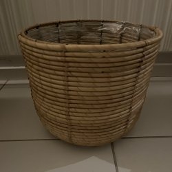 Luna Kurvest med 3 kurve - Hndflettet Naturlig Opbevaring