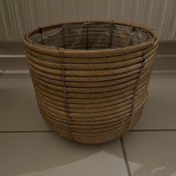 Luna Kurvest med 3 kurve - Hndflettet Naturlig Opbevaring