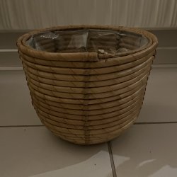 Luna Kurvest med 3 kurve - Hndflettet Naturlig Opbevaring