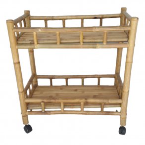 Bambusbord med Bakke - Naturlig Funktionalitet og Elegant Design