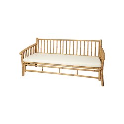 Stor bambusoffa med ribbor p baksidan - 175X74H80