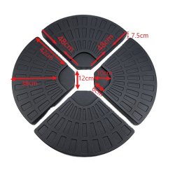 Sorte fliser til hngeparasol i pp-plast og beton -  23kg