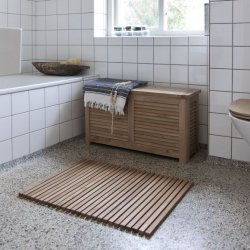 Hyndeboks/vasketjskurv m/gummifuge i lg - gold Teak