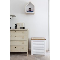 Classic Vasketjsboks - Hvid / Teak - Small