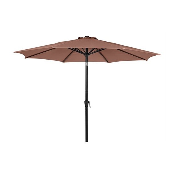 Parasol med krank og tilt str.  3 M.  - Model: Felix - Vlg farven p stoffet Lerbrun