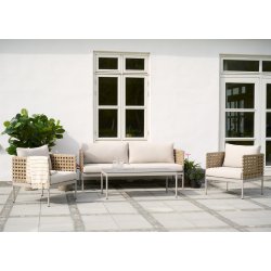 Sofast med 4 dele m/ all weather Hynder - 100% vedligeholdelsesfrit Model: Martin