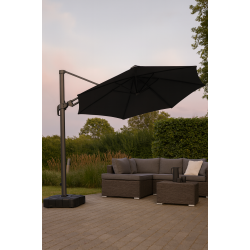 Hngeparasol tippes vandret og lodret med fod  3,5m - Model: Thomas