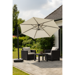 Hngeparasol tippes vandret og lodret med fod  3,5m - Model: Thomas
