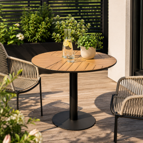 Rundt havebord i nonwood med metalfod - Model: Hector - �113cm