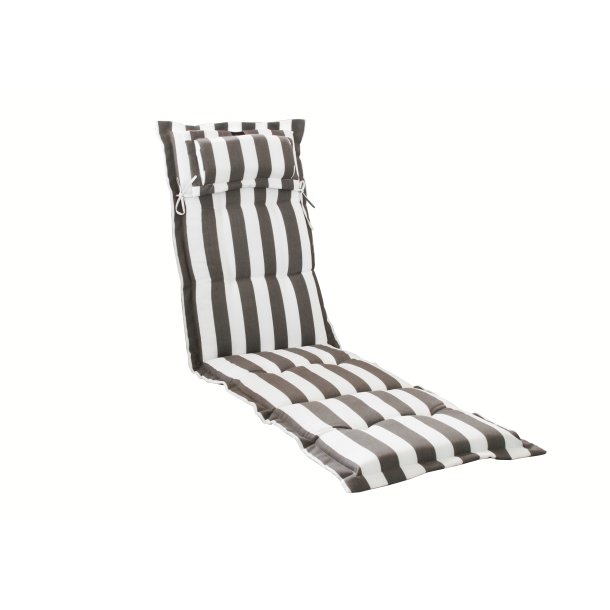 Dkstolshynde Lux m/ Nakkepude stribet - 2 forskellige stribet Cappuccino/Hvid Strib