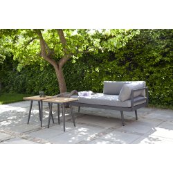 Solseng med gr hynde og aluminiumsstel! Model: Rio