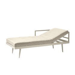 Solseng med gr� hynde og aluminiumsstel! Model: Rio. Valg mellem Sand/beige el. gr�